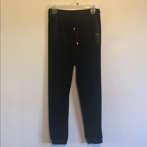 (M) Black Velvet fancy dress pants